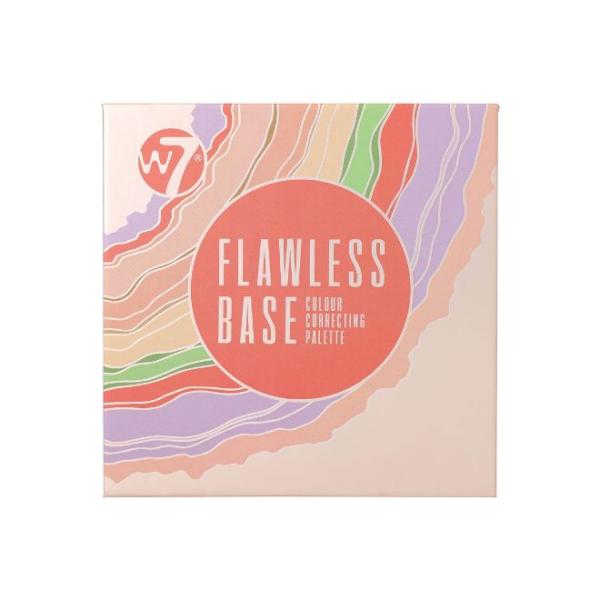 W7 Flawless Base Cream Colour Correcting Palette - 7 Shades to Improve Skin Discolouration & Imperfections