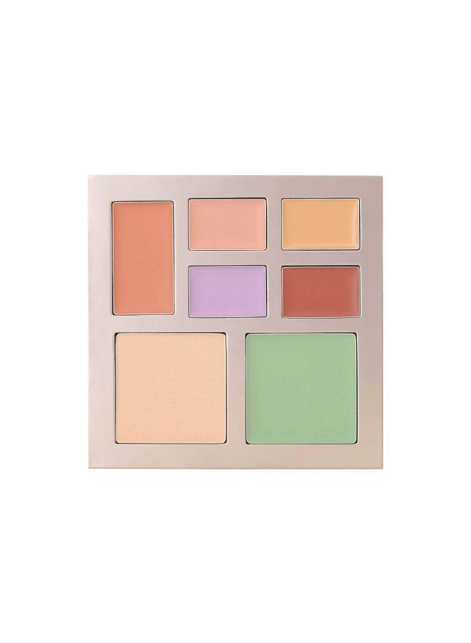 W7 Flawless Base Cream Colour Correcting Palette - 7 Shades to Improve Skin Discolouration & Imperfections