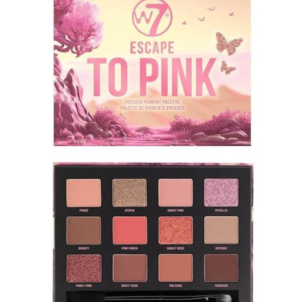 W7 Escape To Pink Pressed Pigment Palette