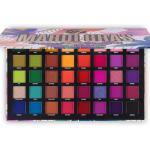 W7 Mardi Gras Pressed Pigment Palette - 40 High Impact Party Colours - Flawless Long-Lasting Bold Makeup