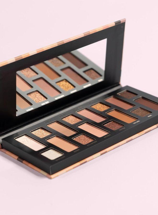 W7 Nudification Pressed Pigment Palette - 16 High Impact Nude Colors - Flawless Long-Lasting Glam Makeup