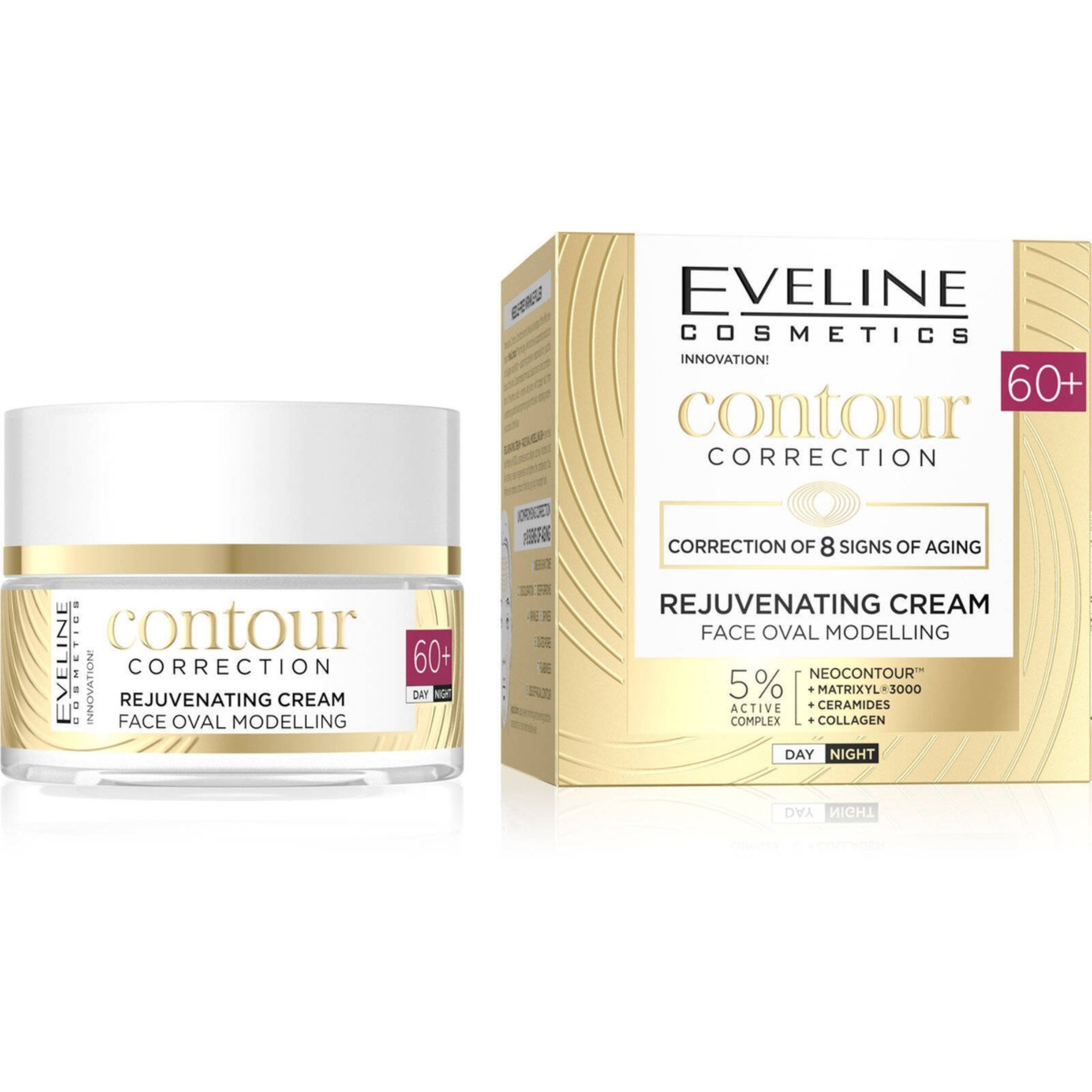 Eveline Contour Correction Rejuvenating Cream Modeling Face Oval 60+ 50ml