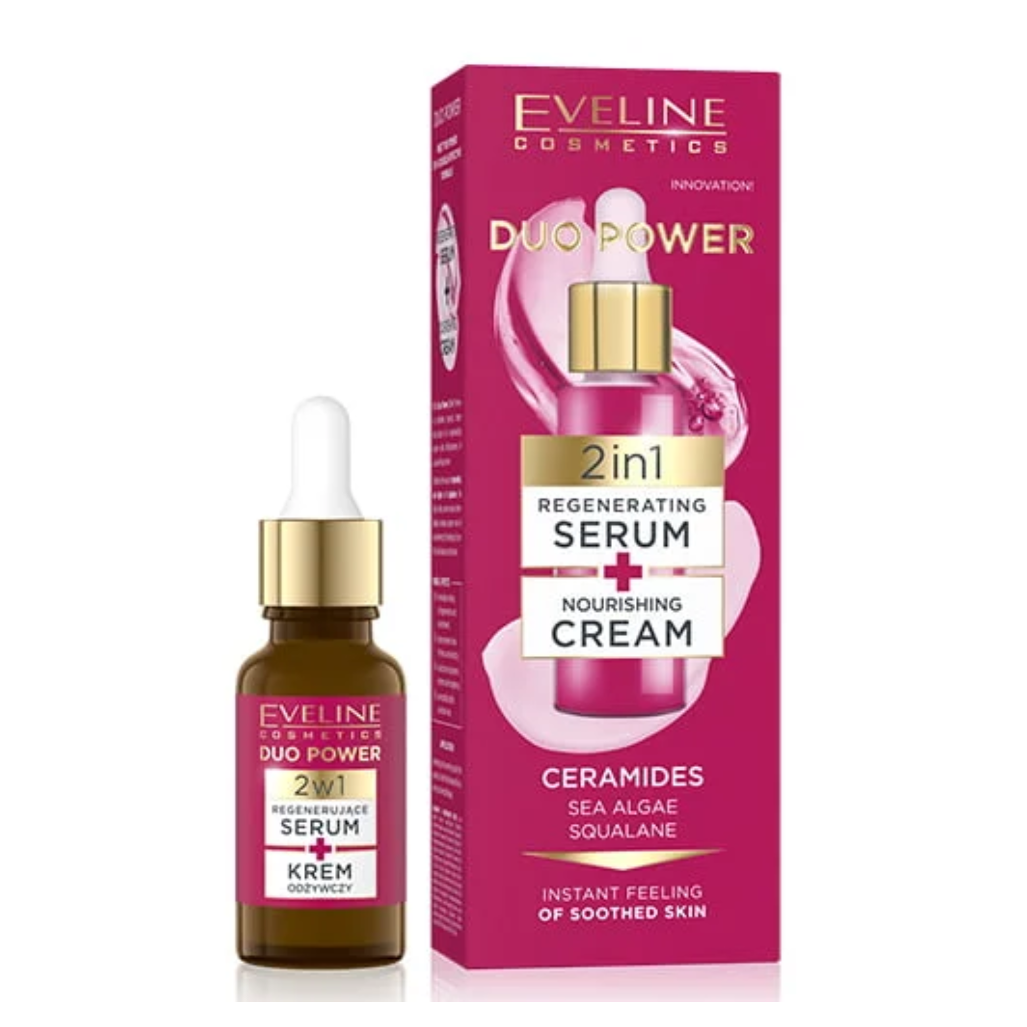 Eveline Duo Power 2in1 Regenerating Serum & Nourishing Cream 18ml