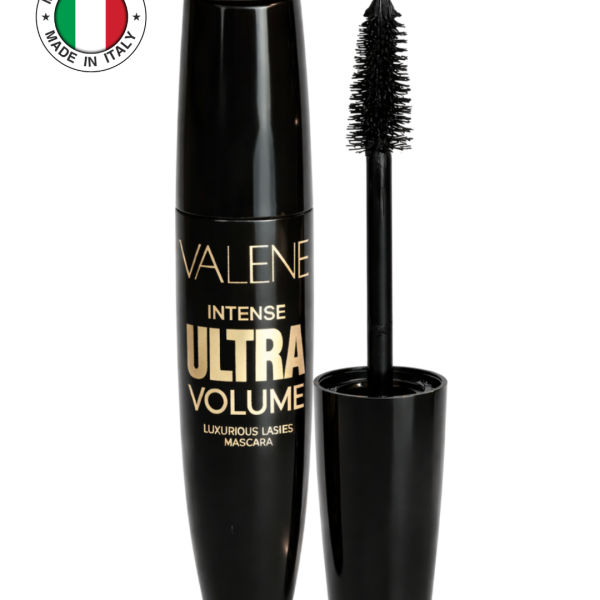 VALENE Intense Ultra Volume Mascara, Blackest Black – Volumizing & Lengthening Mascara, Clump-Free Formula for Thicker, Longer, Luxurious Lashes
